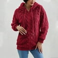 thumbnail image 2 of BiZtdJrK Sweatshirts Jackets for Women Casual Sherpa Fleece Hoodies Solid Color Full Zip Long Sleeve Plush Jacket with Hooded Limited Time Sale Hot Pink XXL, 2 of 8