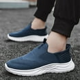 thumbnail image 7 of nsendm Male Shoes Adult Size 14 Casual Men Shoe Fashionable New Pattern Simple Solid Color Lightweight Comfortable All Mens Suede Shoes Casual Blue 8.5, 7 of 7