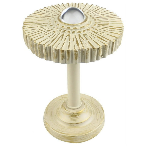 Urbanest Medallion Curtain Holdback – Elegant Drapery Tieback, Farmhouse Drapery Hardware for Stylish Window Treatments, 1 Piece, Gilded French White