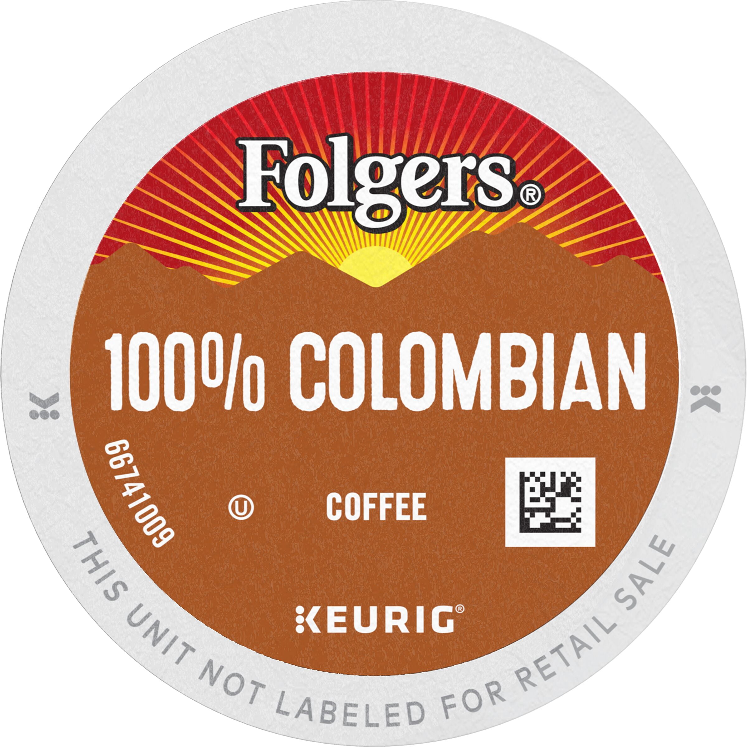 Folgers 100 Colombian Medium Roast Coffee, 24 Keurig KCup Pods