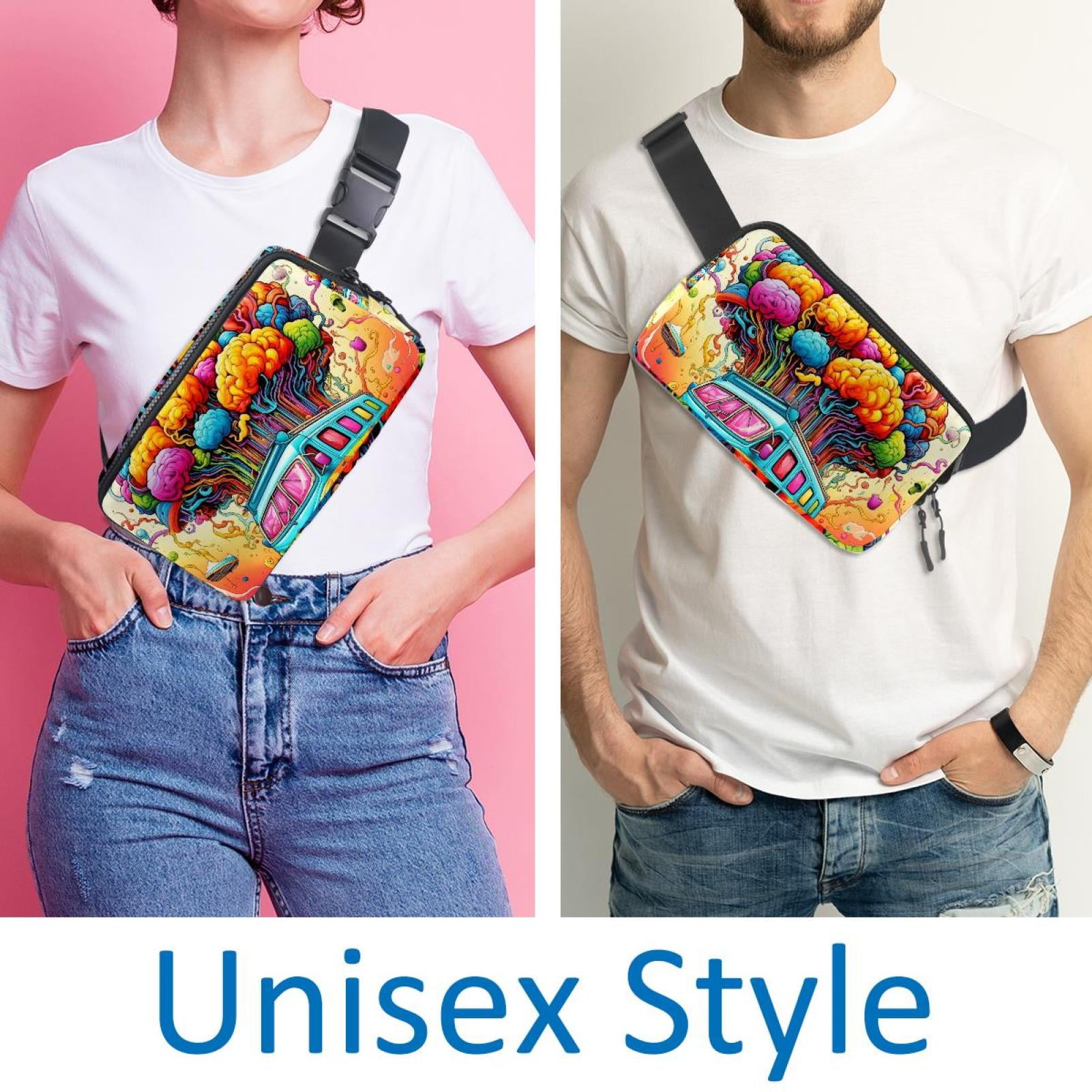 Graffiti Crossbody Bag Waist Pack Waist Bag Lightweight Adjustable with Extension Strap Unisex Fanny Pack