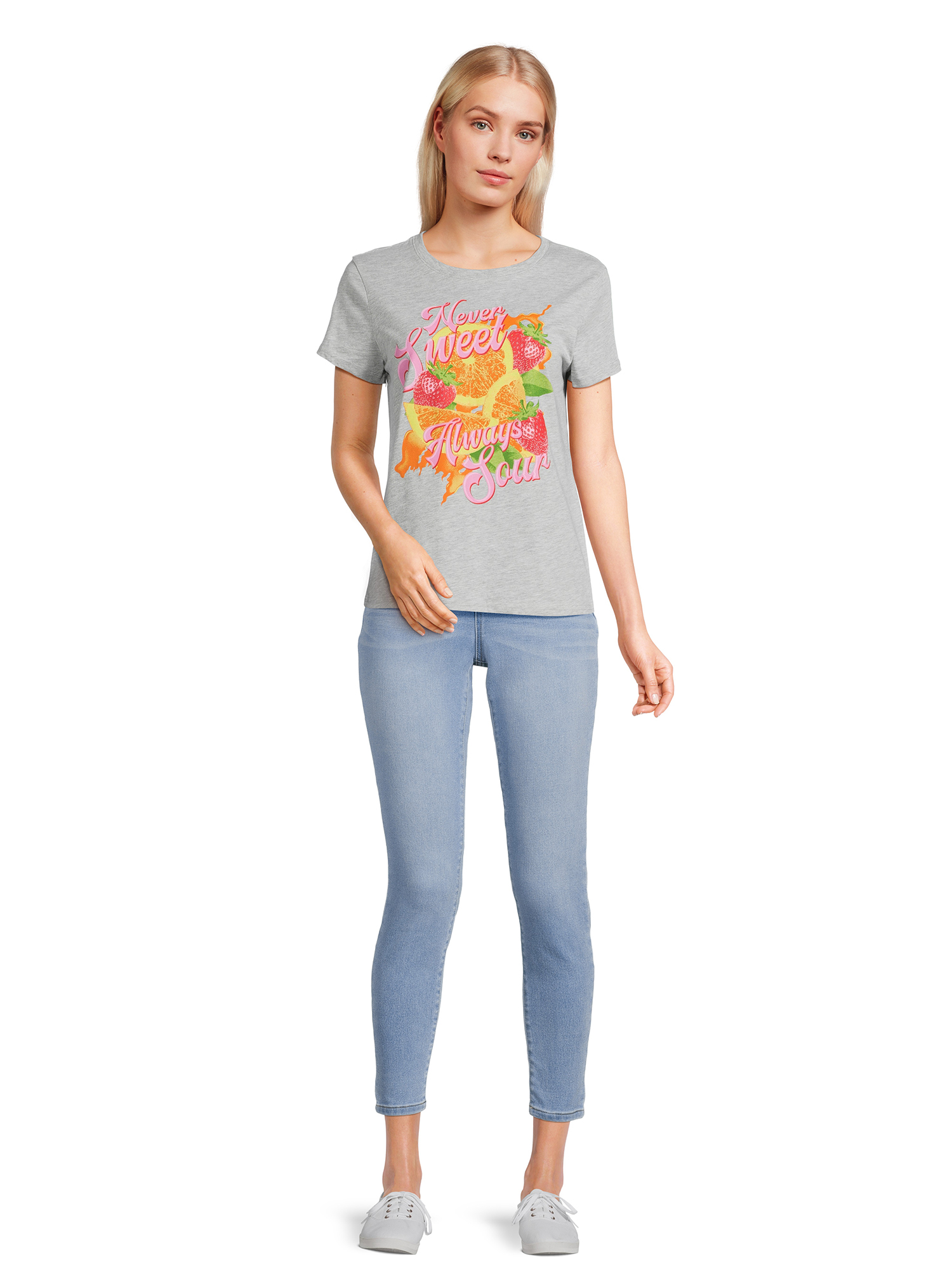 Juniors Never Sweet Graphic Print T-Shirt, Sizes XS-XXXL