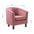 thumbnail image 3 of Modway Prospect Performance Velvet Armchair in Dusty Rose, 3 of 9