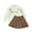 Beige, variant on Odeerbi 3-8 Years Toddler Girls Cotton Outfits Long Sleeve Sweater with Tiered Skirt Two-piece Set Ruffled Lace Princess Skirt Set Toddler Girls Clothes