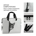 thumbnail image 4 of FORMRS 16" Laptop Sleeve Bag Carrying Case with Handle Travel Shoulder Briefcase, Black Cute Cat, 4 of 8