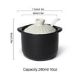 thumbnail image 3 of Retro Casserole Shape Sugar Bowl, Color Lid Salt Pig With Ceramic Spoon, Ceramic Sugar Pot, Porcelain Spice Jars-White-3 Set, 3 of 7