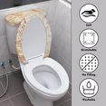 thumbnail image 4 of HELLHERO 2 Pack Toilet Seat Lid Cover Set for Hotel Home Marble Texture Fits All Toilet Shapes Toilet Lid Covers Soft, 4 of 8
