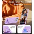 thumbnail image 4 of Funda con Soporte Magnético invisible, Delgada Mate, para iPhone 14 Pro Max, Morado Claro, 4 of 7