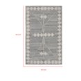 thumbnail image 5 of Benjara Rylie 5 x 8 Indoor Outdoor Area Rug, Handwoven Polyester, Gray Geometric, 5 of 5