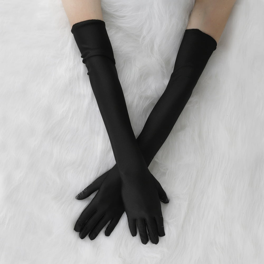 TSV - TSV Classic Opera Wedding Gloves, Elbow Length Long Dress Gloves ...