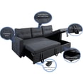thumbnail image 3 of SH Lighting Asher 86" Reversible Sleeper Wood Sectional with Storage-Steel Gray, 3 of 3