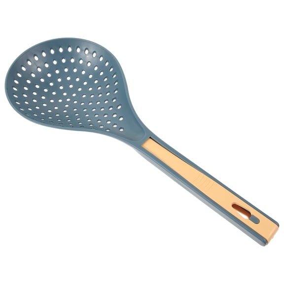 UPKOCH Large Hollow Spoon Blue Plastic for Straining and Cooking