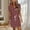 Wine, variant on Sentmoon Women's Summer Dresses V Neck Regular Fit Breathable Plus Size Athletic Dress with Print Short Sleeve 2026 Workout with Pockets Dress Comfy for Fitness and Exercise Wine XXL