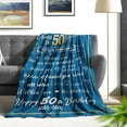 thumbnail image 3 of 50th Birthday Gifts Blanket for Women, 50 Birthday Gifts for Mom or Wife, 1973 Birthday Gift Ideas for Women, 50 Year Old Gifts for women Turning 50, Cozy & Soft Flannel Throw Blanket 60 x 50 inch, 3 of 6