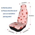 thumbnail image 4 of Yiaed Strawberry Print Car Seat Covers,Universal Auto Seats Protector Fits for Car,SUV Sedan,Truck,Automotive Seat Covers & Accessories(Two packs), 4 of 7