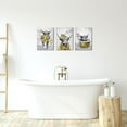 thumbnail image 4 of Hieng Blue and Grey Bathroom Decor Funny Highland Cow Wall Art Cattle Paintings Apartment Bathroom Hotel Decorations Unframed, 4 of 6
