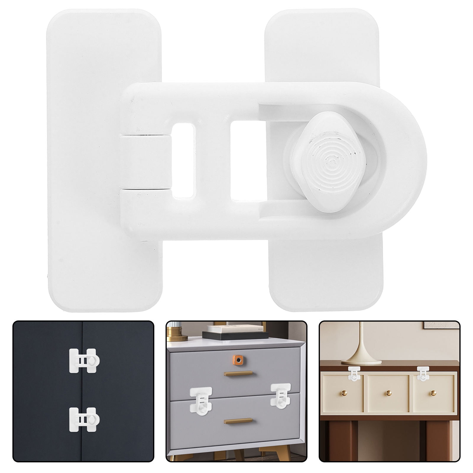 Luxshiny Child Safety Door Locks 4-Pack Plastic Proofing Locks for Home Safety and Child