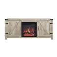thumbnail image 4 of Woven Paths Modern Farmhouse Fireplace TV Stand for TVs up to 65", White Oak, 4 of 8