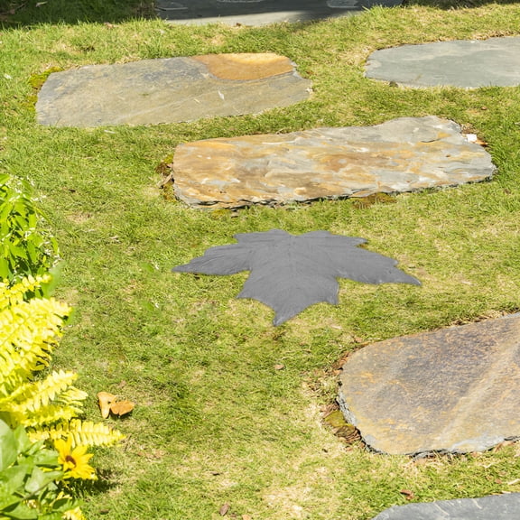 Baluue Garden Stepping Stones Outdoor Iron Grey Footstep Support Outdoor Garden 1Pcs