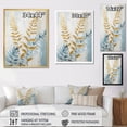thumbnail image 4 of Designart "A Symphony Of Blue And Golden Ferns IV" Ferns Floater Framed Canvas Prints, 4 of 5