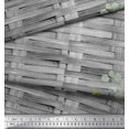 thumbnail image 2 of Soimoi Gray Cotton Jersey Fabric Check,Leaves & Floral Decor Fabric Printed BTY 58 Inch Wide, 2 of 3