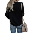 thumbnail image 2 of GHSDFBB Chandail à Manches Longues Col Rond Tricoté avec Cœur pour Femmes Juniors, Hauts d'Hiver, 2 of 6