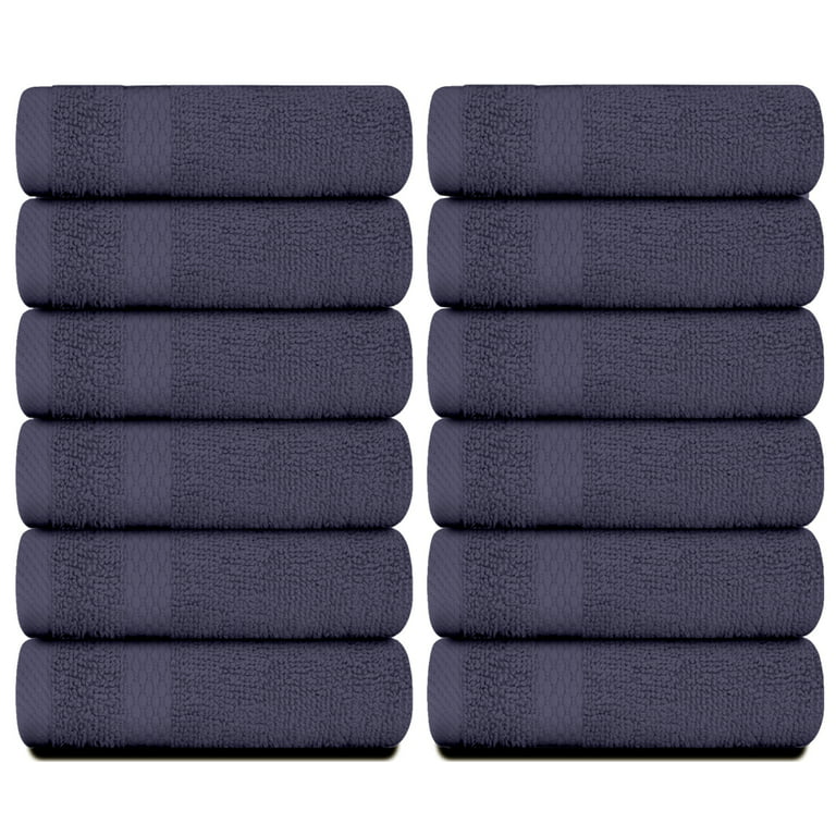 80s Navy Blue Towel Set 4 Pc Royal Velvet Towels and Washcloths