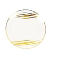 thumbnail image 2 of Balsa Circle 10 White Gold Round Disposable Salad Dinner Plastic Plates Metallic Prints Party Events Tableware Decorations, 2 of 8