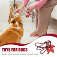 thumbnail image 4 of OULII Red Rubber Dog Rope Ball 3Pcs for Dog Owners and Reaction Speed Training, 4 of 8