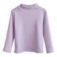 thumbnail image 4 of Girls/Boys Thermal Neck Long Sleeve Shirts, Soft Lined Half-Turtleneck Tops for Kids, Warm Base Layer Tees, 4 of 4