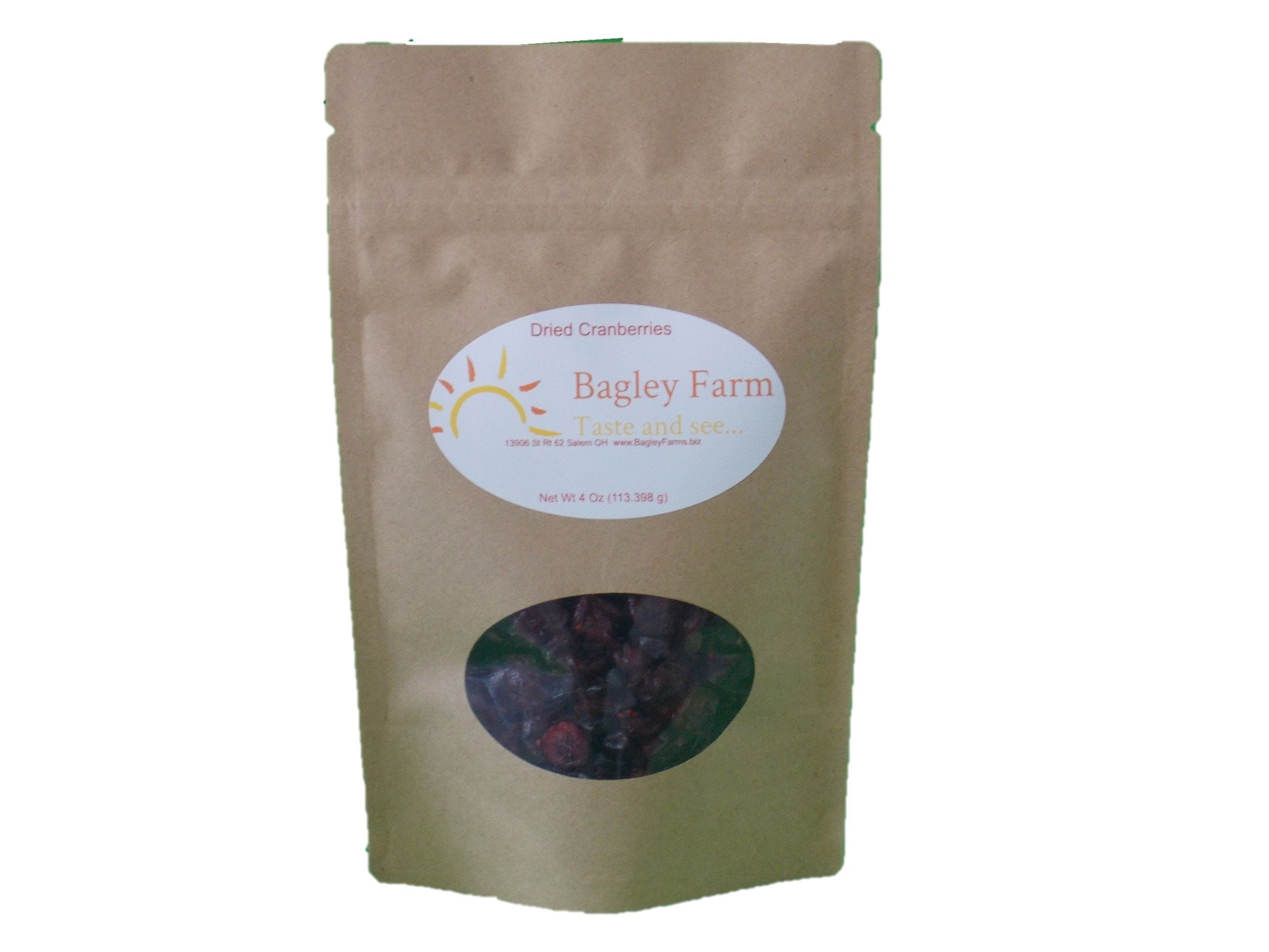 Bagley Farm's Dried Cranberries 4 oz