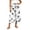 White, variant on ZToonmas Women's Print Drawstring Waist Culottes Loose Wide Leg Cropped Pants with Pockets for Summer Casual Wear