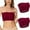 Wine, variant on Strapless Bandeau Bra 2 Pack Seamless Bralettes Stretchy Non Padded Bandeau Tube Top Hollow Back Bra for Women