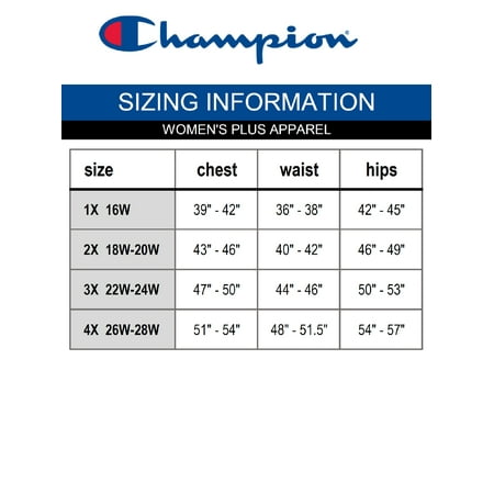Champion Women's Leggings Size Chartway