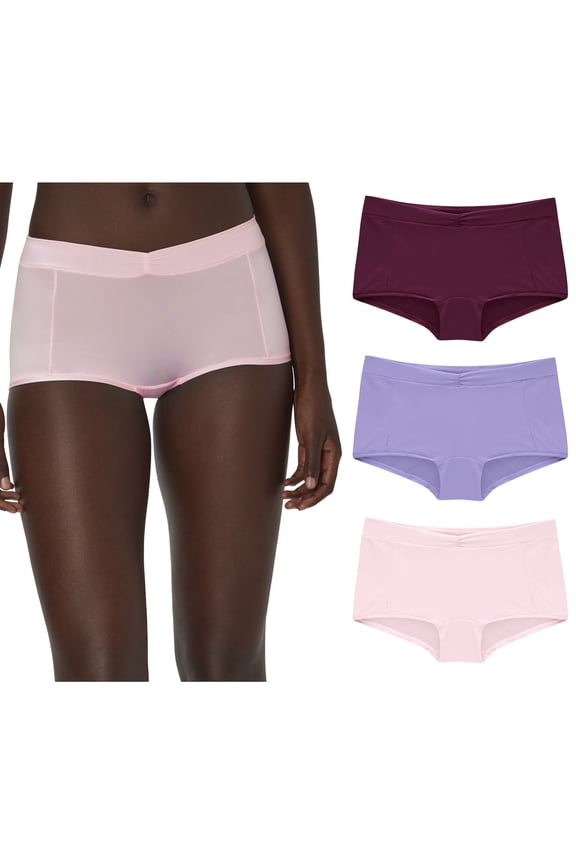 3-Pack Everyday Luxe Boyshort Underwear DM3TBS Color: Orchid Purple Pack Size: XX LARGE