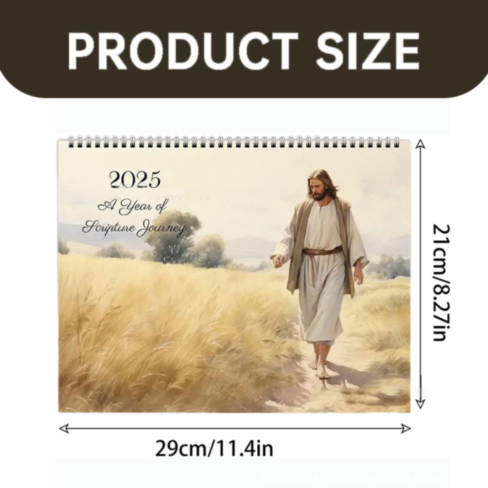 2 Pack by Malibure Calendar,Christ Calendar 2025 Artistic Monthly Wall