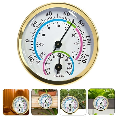 Indoor Outdoor Thermometer Wall Thermometer No Battery Weather Hygrometer