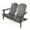 Dark Gray, variant on GDF Studio Cartagena Outdoor Acacia Wood Folding Adirondack Loveseat, Dark Gray