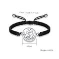 thumbnail image 2 of Tree of Life in Circle Braided Rope Bracelet Memorial Cremation Jewelry for Ashes Holder Funeral Urn Bracelet for Ashes, 2 of 7