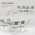 thumbnail image 4 of 5 Piece Dining Table Set for 4, Industrial Style Dining Table and 4 Chairs Set, Kitchen Table Set for Dining Room Kitchen Apartment, Kitchen Table with Alien Table Legs, 4 of 7
