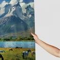 thumbnail image 3 of Chilfamy  Scenery Shower Curtain, Animal Farm with Horses in The Vast Combe with Mountains Desert Art Photograph, Cloth Fabric Bathroom Decor Set with Hooks White, 3 of 7