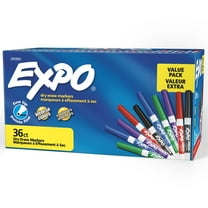 Expo Low Odor Dry Erase Markers, Fine Tip, Assorted Colors, 36 Count