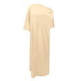 thumbnail image 5 of Wdgfv Elegant Satin Maxi Dress for Women Long Sleeve Loose Fit Flowy Evening Gown Casual Party Wear Spring Fall Round Neck Solid Color, 5 of 6