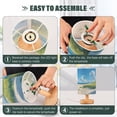thumbnail image 4 of Sky Grass Sea Beach Table Lamp USB Bedside Desk Nightstand Lamp Printed Gifts Small Lamp Wood Base for Bedroom Living Room Kids Room College Dorm, 4 of 7