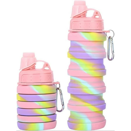 

Silicone Collapsible Sports Water Bottle 500ml/160z for Men and Women Retractable for Outdoor Travel Biking Hiking Portable Water Bottle