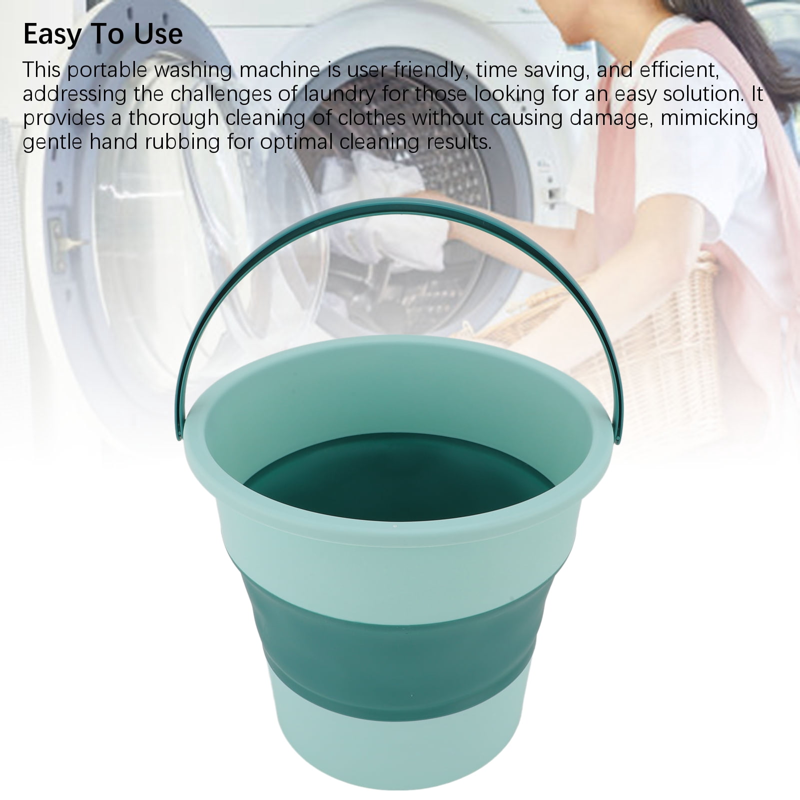 Riousery Foldable Portable Washing Machine 2.2 lbs / 1 kg Capacity Space Saving Mini Laundry Washer for Dorms Apartments and RV Travel 11.4 inches / 29 cm