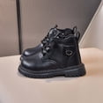 thumbnail image 4 of LvhaoGJOB Kids' Ankle Boots - Lace-Up Design, Side Zipper & Thick Platform Sole, 4 of 9