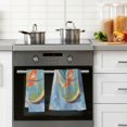 thumbnail image 4 of Yayeee 100% Cotton Hand Towels for Bathroom 16" x 28" Soft Absorbent Kitchen Towel, Art Goldfish, 4 of 7