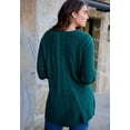 thumbnail image 2 of Roaman's Women's Plus Size Lace Yoke Pullover Sweater, 2 of 6