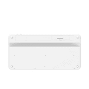 A4tech FBK30 Multi-Device QuietKey Wireless Keyboard, 2.4G and Bluetooth Dual Mode, Up to 4 Devices, Portable with Integrated Stand for Mac iOS Windows Android (Pure White)